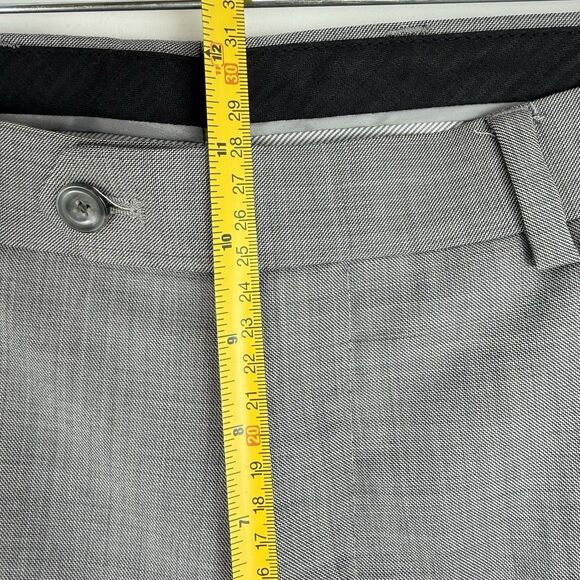 Michael Kors Mens Classic fit Wool Dress Pants 38w/30L Grey Solid NaturalStretch - Picture 16 of 16